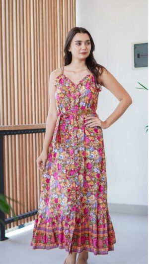 Long Ruffle Dress