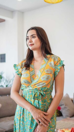 Stone Wrap Dress