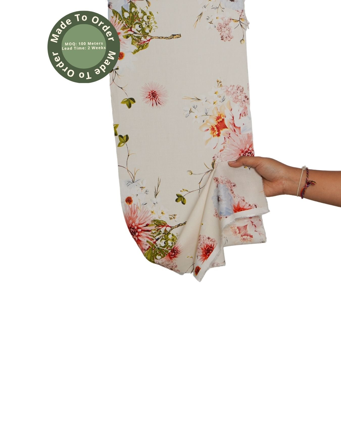 Made to Order Rayon 60s Hand Print - Image 2